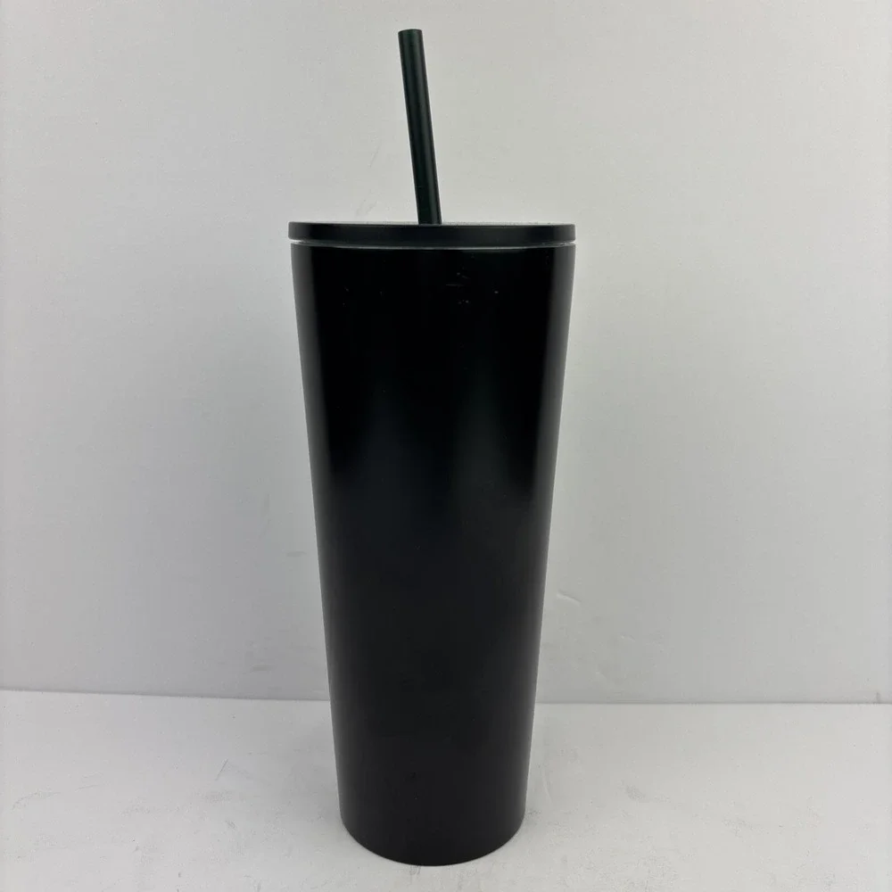 Starbucks Dark Green Black‎ Gradient Ombré 24 oz Tumbler Cup With Straw